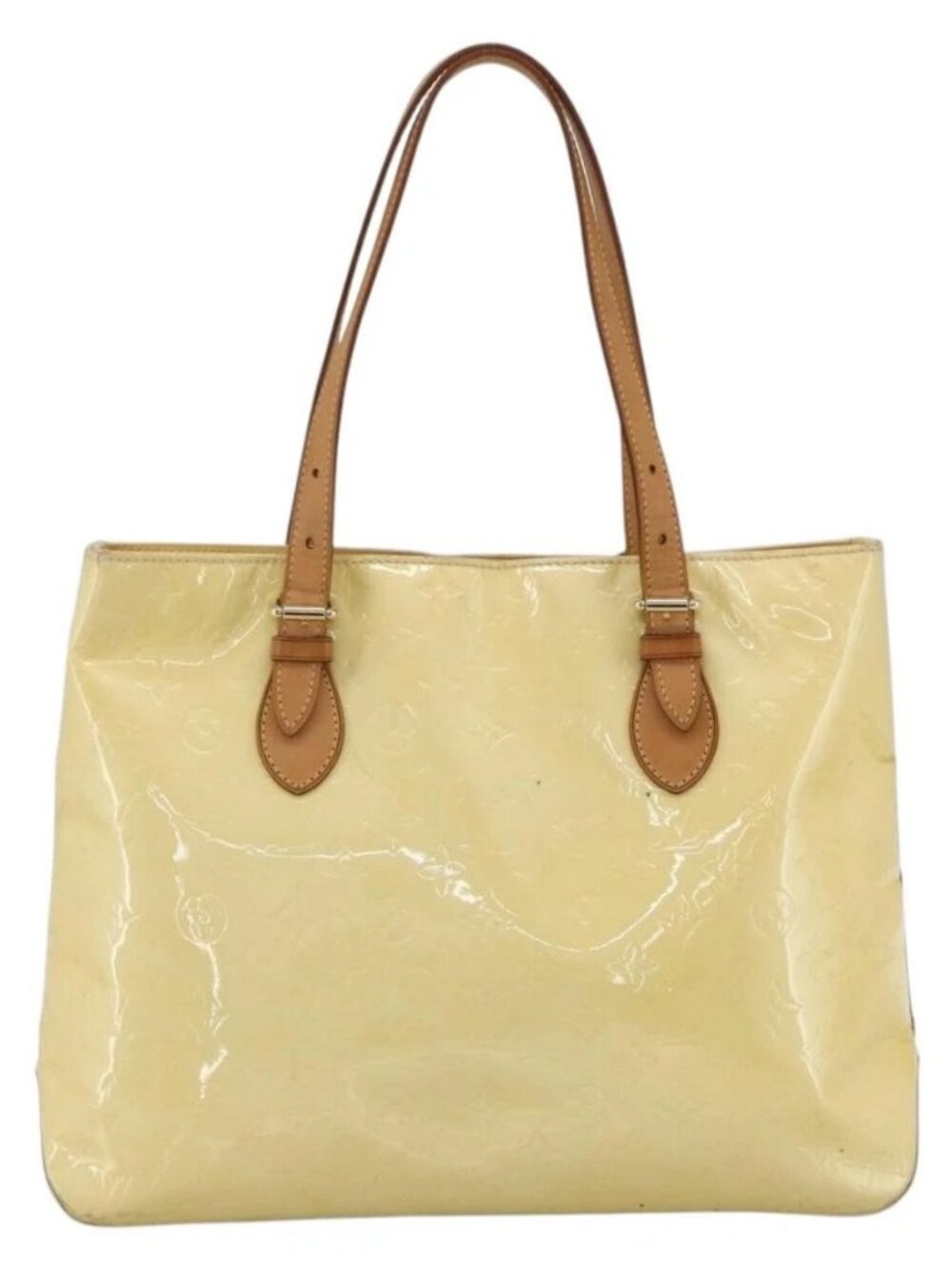 LOUIS VUITTON Monogram Vernis Brentwood Shoulder Bag Perle M91512 LV Auth ka2652 - Picture 3 of 15